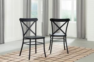 Ashley D400-102 Minnona Dining Chair Set of 2 in Black
