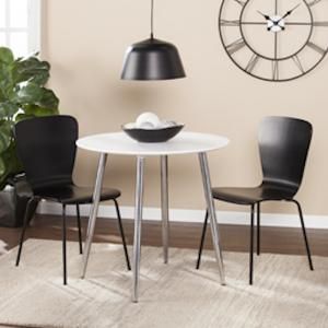 DN0670 Marden By Southern Enterprises Multifunctional Round Dining/Game Table - White