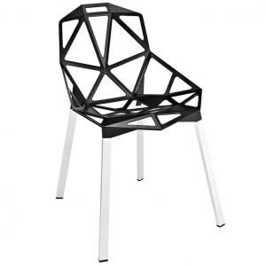 Connections EEI-1016-BLK Black Interconnected Dining  Arm Chair