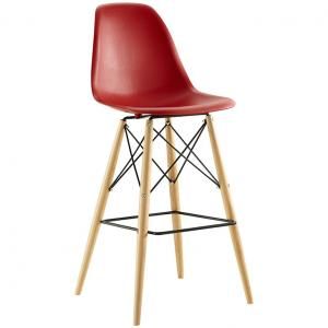 Pyramid EEI-1701-RED Red Modern Bar Stool