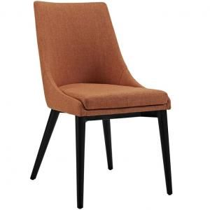 Viscount EEI-2227-ORA Orange Fabric Parson Dining Side Chair