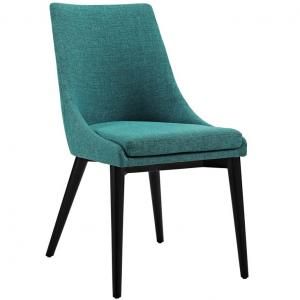 Viscount EEI-2227-TEA Teal Fabric Parson Dining Side Chair