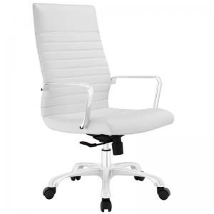 Finesse EEI1061 Highback White Leatherette Office Chair