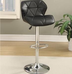 Poundex F1588 Black Contemporary Bar Height Chair Set of 2