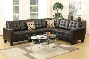 Gypsy II F6939 Espresso Bonded Leather Sectional