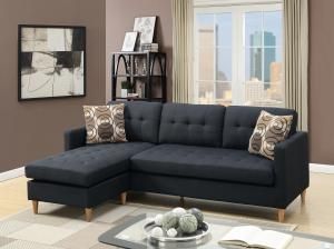 Cudahy F7084 Black Tufted Sectional
