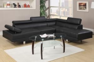 Chandler F7310 Black Modern Adjustable Sectional