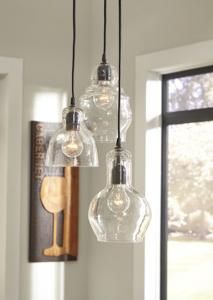 L000458 Adelphia by Ashley Glass Pendant Light in Clear
