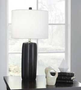 L177934 Adorlee by Ashley Ceramic Table Lamp Set of 2 In Black