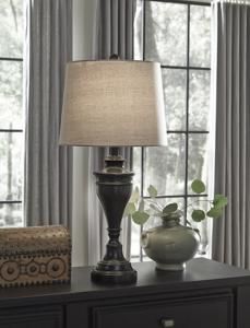 L204024 Darlitaby Ashley Metal Table Lamp Set of 2 In Bronze Finish