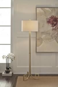 L207121 Jankin by Ashley Metal Floor Lamp In Champagne