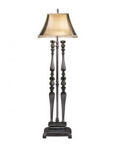L370971 Desana Ashley Poly Floor Lamp in Dark Brown/Gold Finish