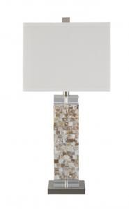L390024 Tahira By Ashley Shell Table Lamp In Cream