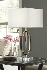 L428054 Arabela By Ashley Metal Table Lamp in Antique Brass Finish