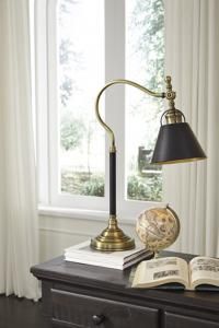 L734212 Arvid By Ashley Metal Desk Lamp In Black/Gold Finish