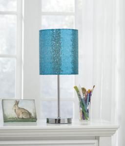 L857714 Maddy By Ashley Metal Table Lamp In Teal/Silver Finish