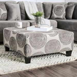 Bonaventura Gray Accented Ottoman SM5142GY-OT by Furniture of America
