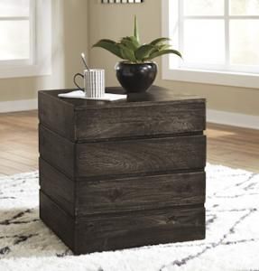 T860-2 Shallia by Ashley Square End Table In Transparent Black