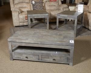 T884-3 Daybrook by Ashley Rectangular End Table In Grayish Brown