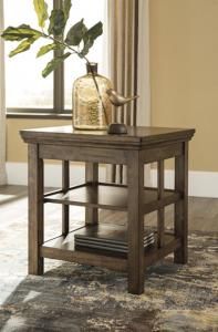 T919-2 Flynnter by Ashley Square End Table In Medium Brown