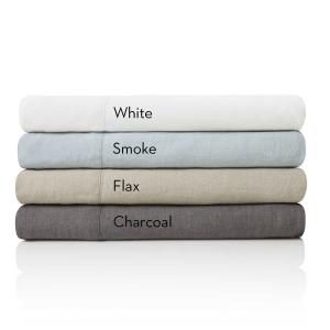 French Linen -Split Cal King Charcoal Sheets