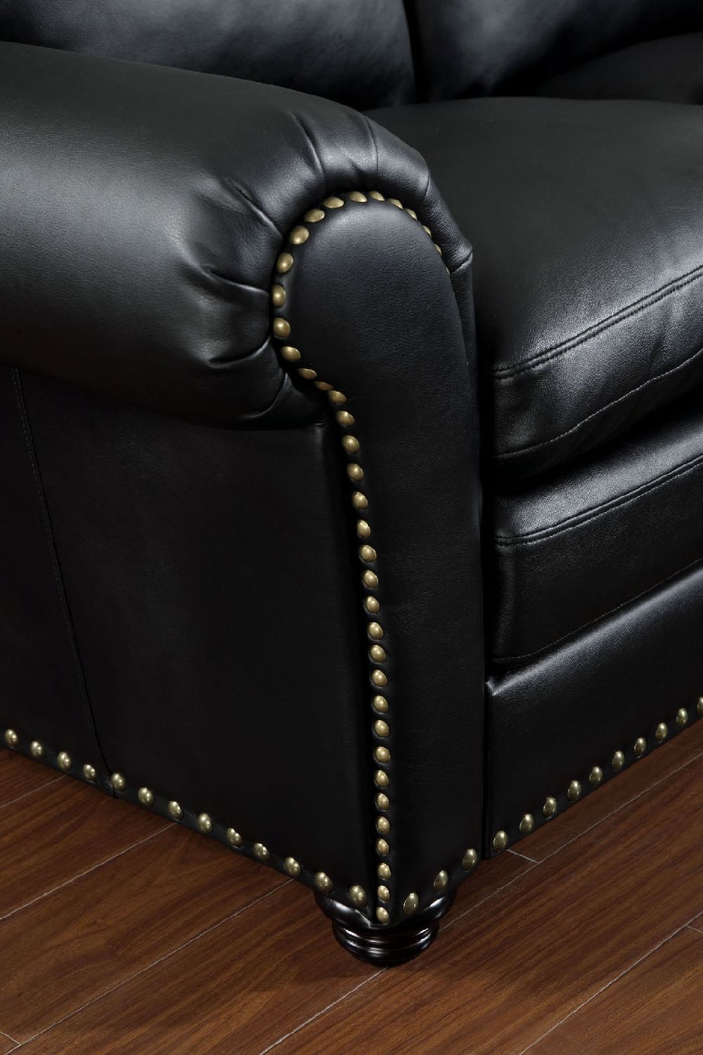 Nail Head Trim Sectional Sofa Furniture, Leather Nailhead Sectional