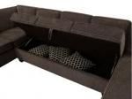 Brown Fabric Sectional with Chaise & Storage 501686 by Coaster
