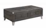 Coaster 722268 Dark Grey Lift Top Coffee Table Closed