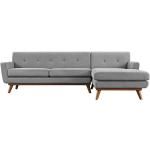 Engage EEI-1795-4LTGY Light Gray Right-Facing Sectional Sofa