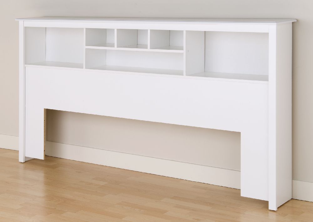Prepac White Eastren King Bookcase Headboard Wsh8445 Furniture