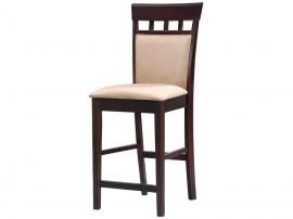 Bar Stools 100220 Upholstered Cappuccino Set of 2