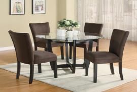 Venus Collection 101490 Transitional Glass Top Dining Table Set