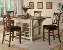 Buttermilk Collection 102271 Counter Height Dining Table Set