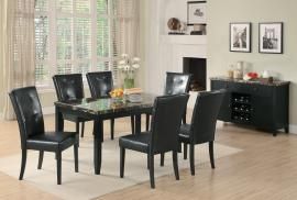 Anisa Collection 102791 Dark Faux Marble Casual Dining Table Set