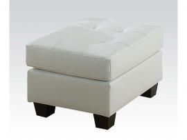Platinum 15098 by Acme White Bonded Leather Ottoman