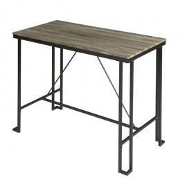 Coaster 182131 Weathered Taupe & Black Metal Bar Table Only