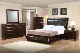 Phoenix Collection 200419 Padded Headboard with Storage Bedroom Set