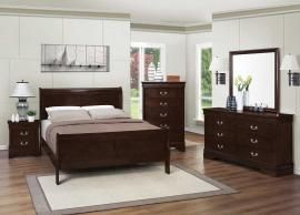 Louis Philippe Collection 202411 Cappuccino Sleigh Bedroom Set