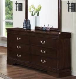 Louis Philippe 202413 Cappuccino 6 Drawer Dresser