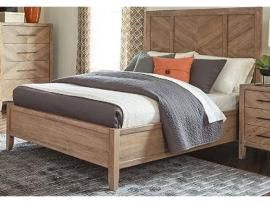Scott Living Auburn 204611Q White Washed Natural Queen Bed Frame