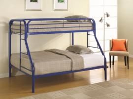 Breese Collection 2258B Blue Metal Twin/Full Bunk Bed