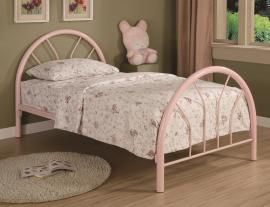 Harriet Collection 2389P Pink Twin Bed Frame