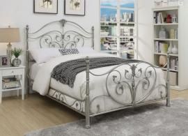 Evita 300608Q Queen metal bed finished in chrome