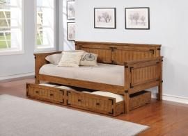 Twin daybed 300675 finished in rustic honey