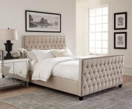 Saratoga 300714Q Queen Upholstered Bed Oatmeal