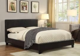 Alejandro 300751F Full bed upholstered in black leatherette