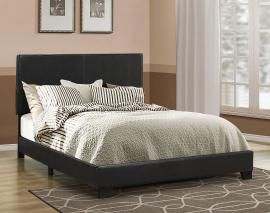 Dorian 300761F Full Upholstered Bed Frame In Black Leatherette
