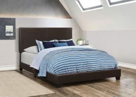 Dorian 300762F Full Upholstered Bed Frame In Brown Leatherette