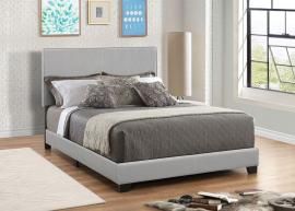 Dorian 300763KW California King Upholstered Bed Frame In Grey Leatherette