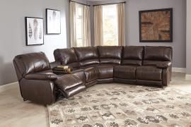 Hallettsville Saddle by Ashley 35300 Power Reclining Sectional Sofa